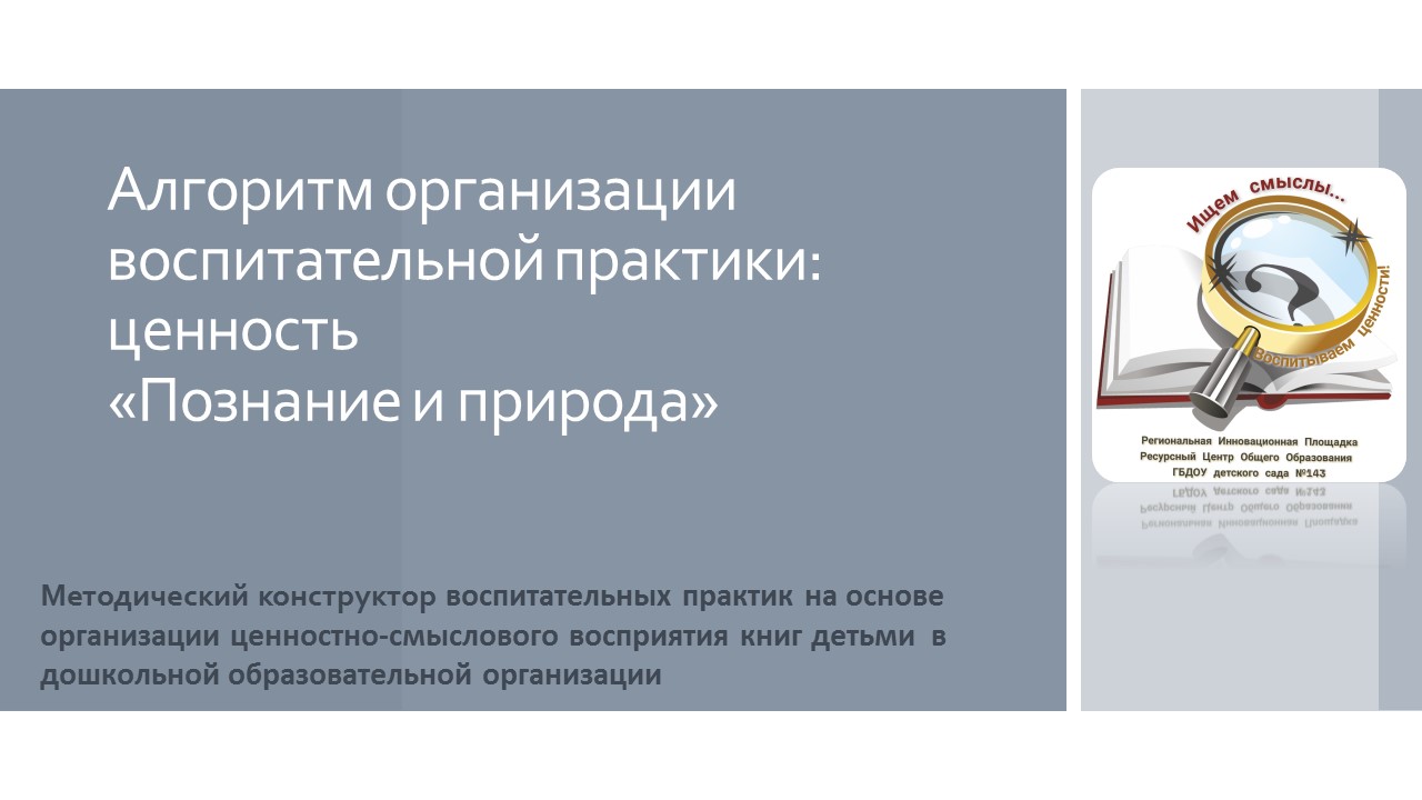 Карточка Алгоритм воспит практики Познание
