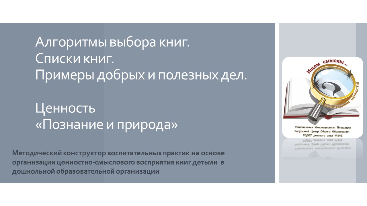 Карточка Алгоритм выбора книг Познание